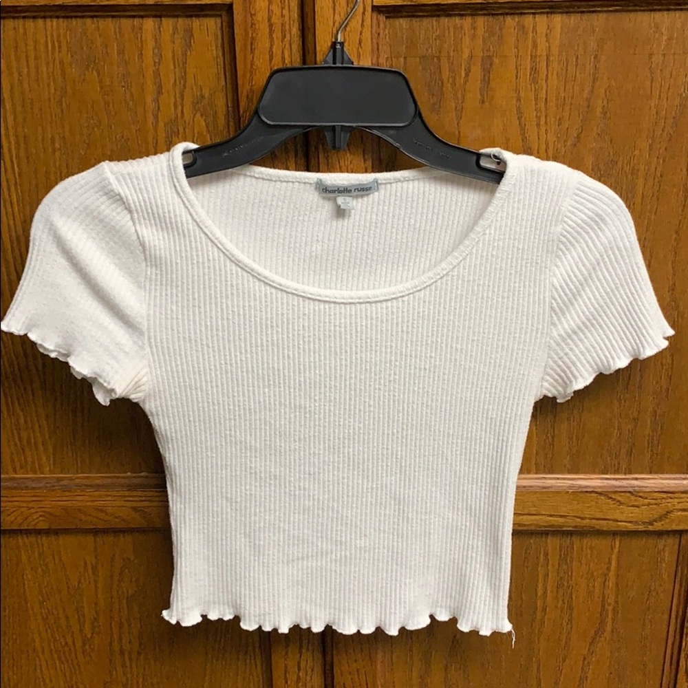 Simple White Crop T